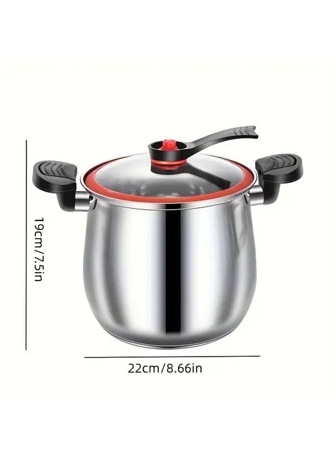 Stainless Steel Pressure Cooker Non Stick Induction Compatible Large Capacity - Image 3